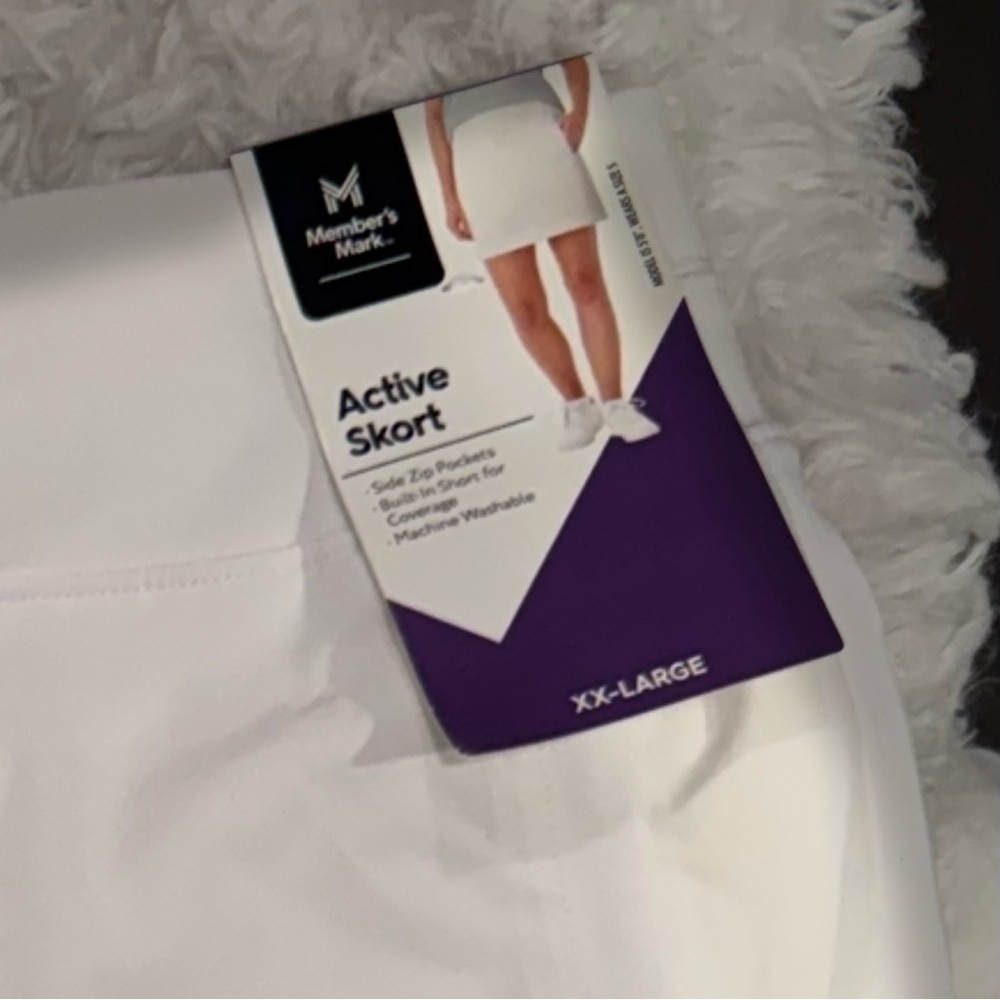 Women's White Active Skort